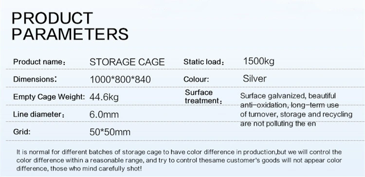 Heavy Duty Galvanized Steel Wire Mesh Container/Wire Cages/Wire Mesh Stillages