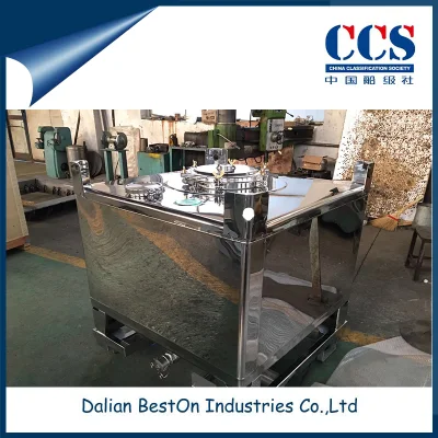 Dalian Beston Lager Capacidad Tanque IBC China Aplicación multifunción Tanque de almacenamiento de polvo de acero inoxidable Fabricante Muestra disponible Tanque químico de metal