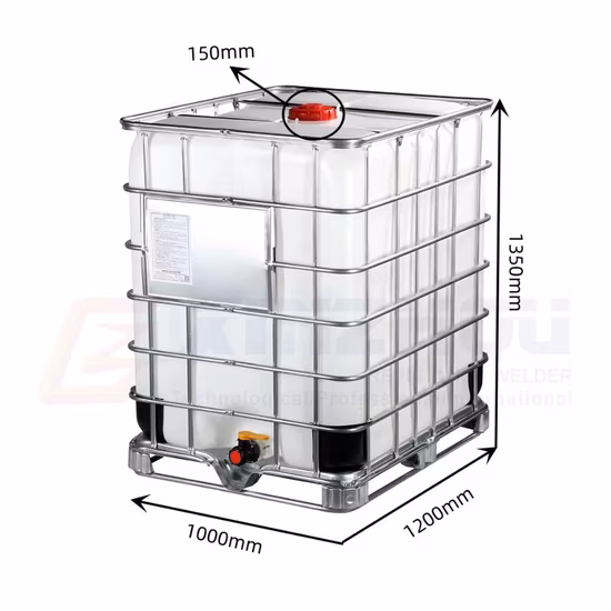 Tanque de HDPE, Tanque de plástico, Tanque IBC, Tanque de agua para almacenamiento y transporte de agua y productos químicos