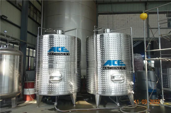 Personalizado 50L a 100, 000L Vertical /Horizontal Acero inoxidable 304 Tanque para alimentos/Productos lácteos/Bebidas de jugo de frutas/Tanque de almacenamiento de líquidos químicos/biológicos